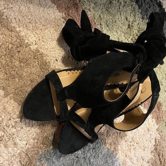 Wild Rose zig zag HEEL heels shoes BALLERINA 7.5 - Picture 3 of 5